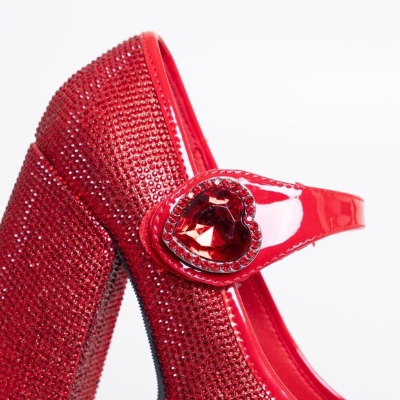 Dolls Kill x The Wizard if Oz No Place Like Home Red Mary Jane Platforms - Picture 11 of 16